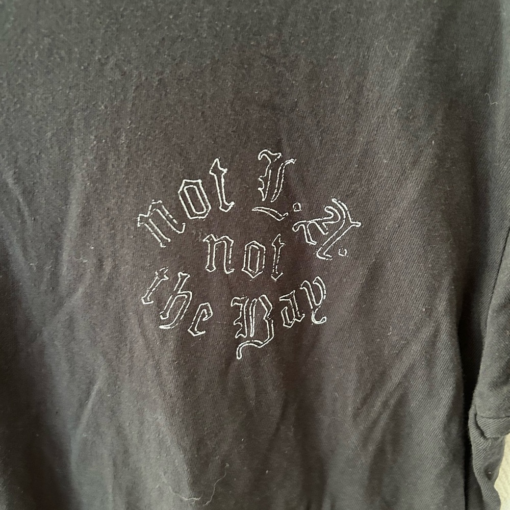 Black Graphic Tee not L.A. not the Bay surf T shirt